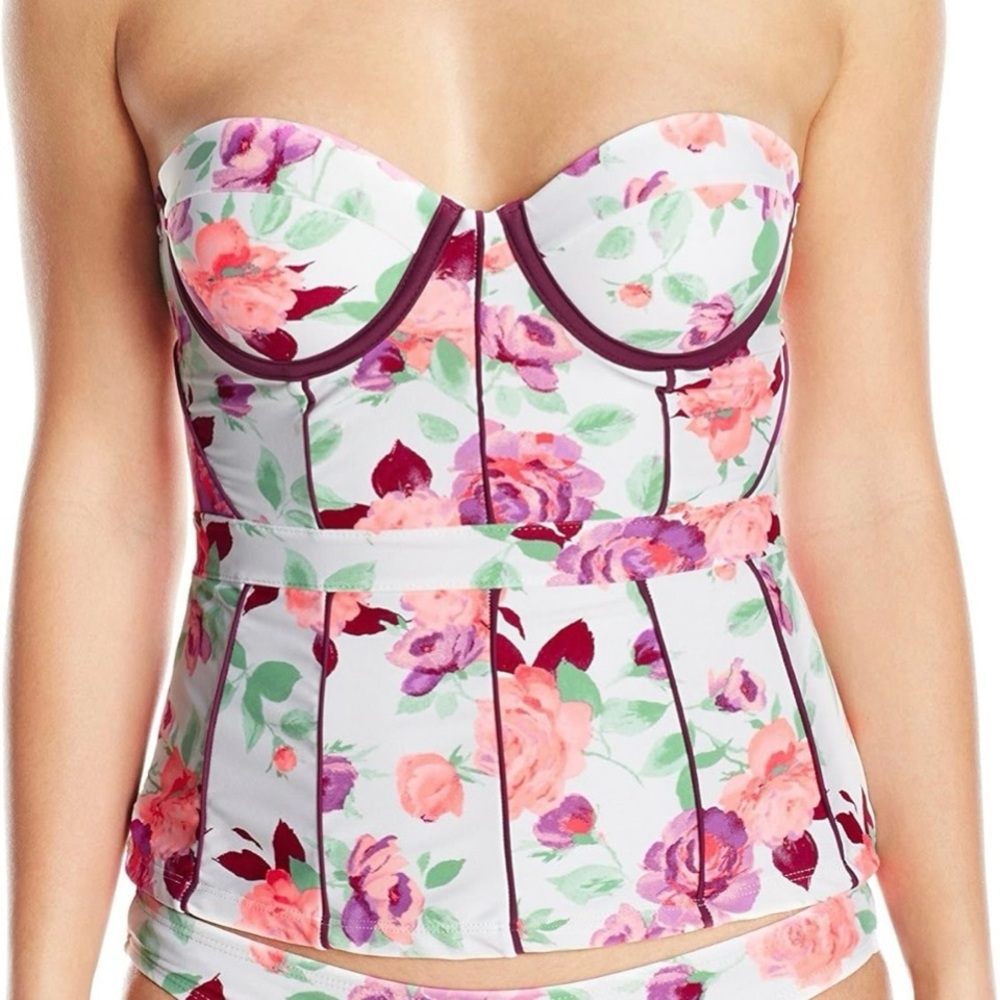 Betsy Johnson Prisoner of Love High Waste Two Piece Underwire Tankini